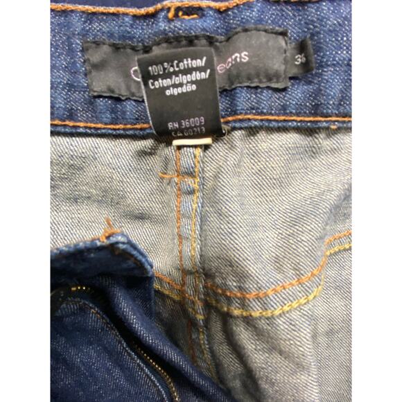 Calvin Klein Men's 36 Straight Leg Classic Jeans Dark Distressed Cotton Denim - Picture 8 of 9